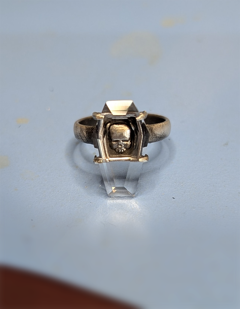 Sterling Silver Memento Mori Ring