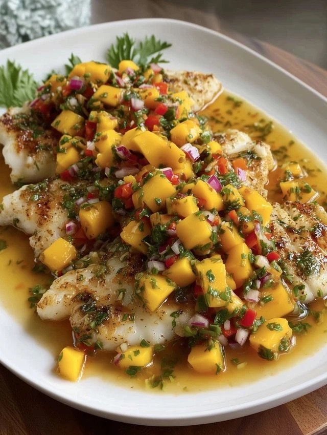 Marinated Tilapia with Mango Salsa
