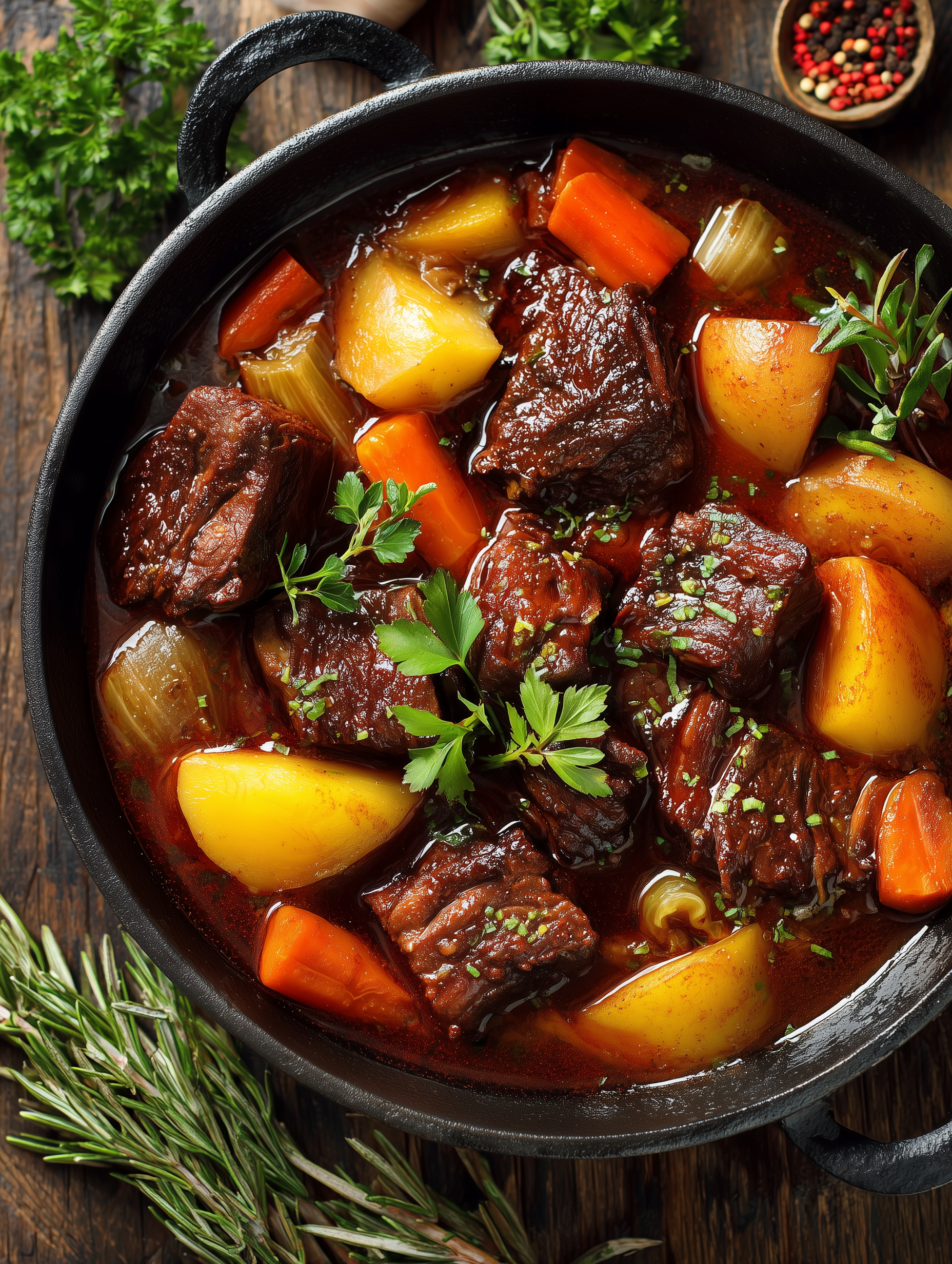 Slow-Simmered Rustic Beef Stew – Comfort in Every Bite