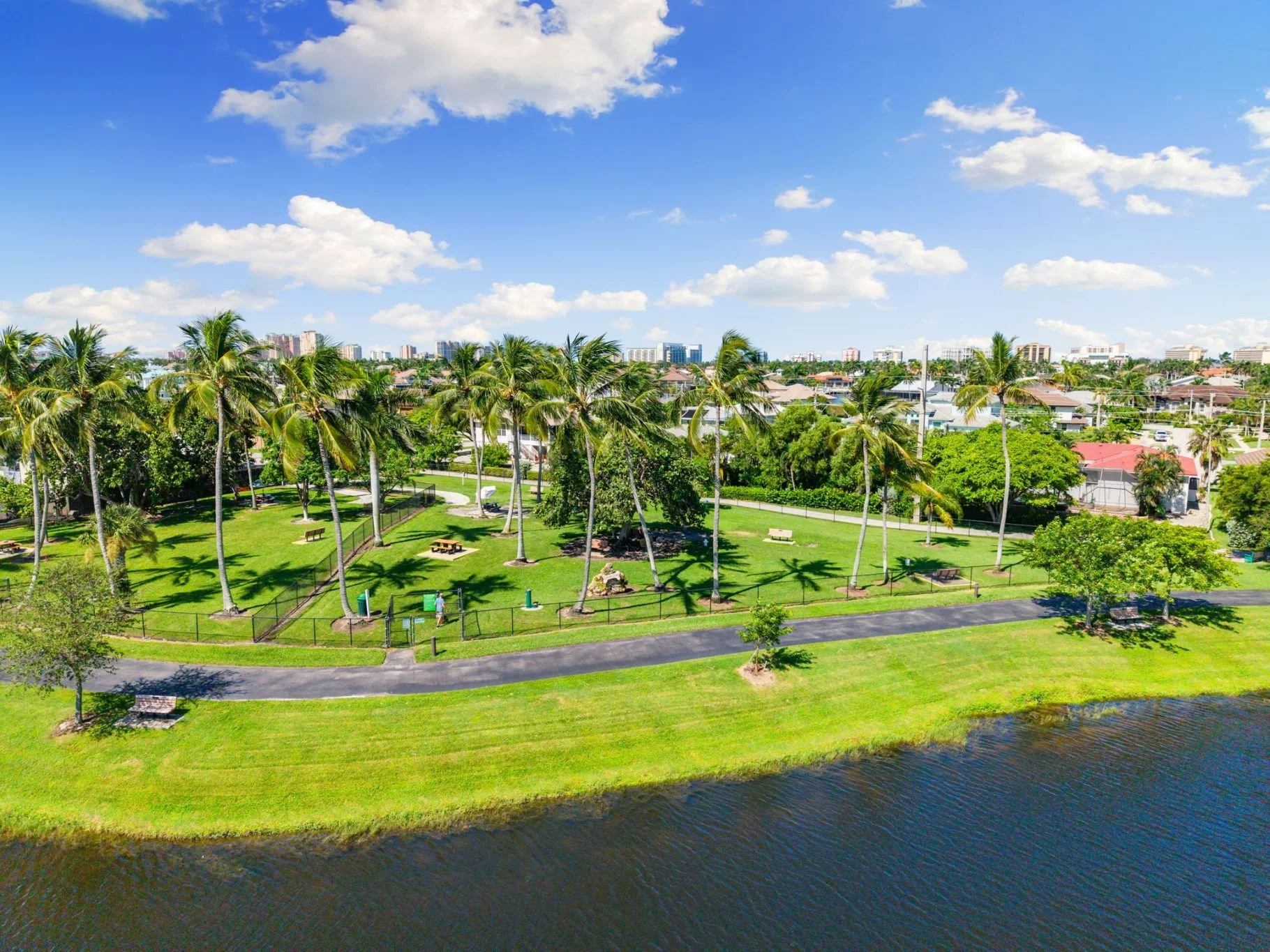  Canine Cove Dog Park with big and small dog sides, is a lush tropical oasis where pups can play overlooking the lake! 