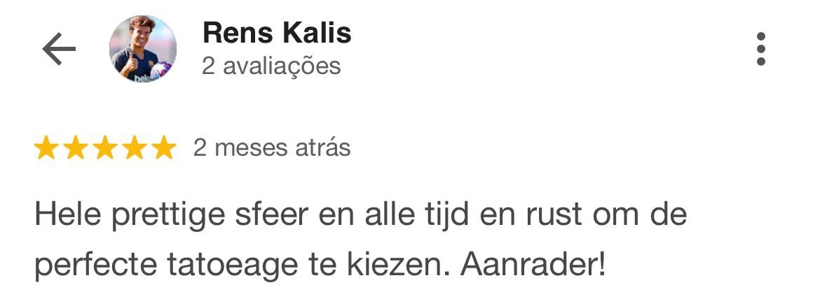 Avaliação de um produto feita por Rens Kalis, com cinco estrelas e comentário em norueguês