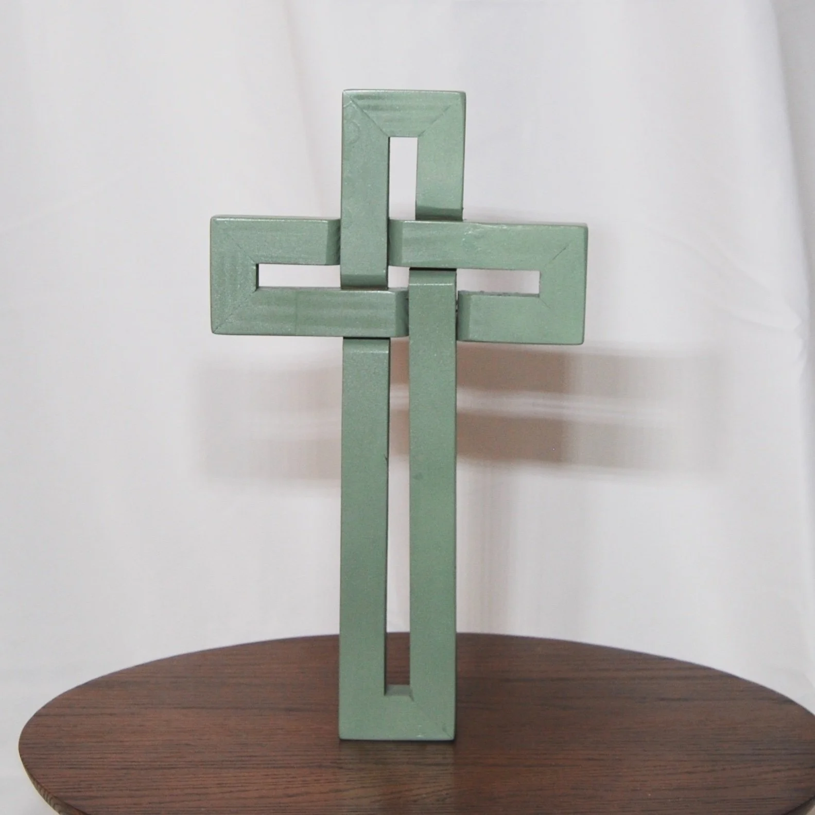 Handcrafted Sage Green Cross – Simple, Meaningful, and Timeless