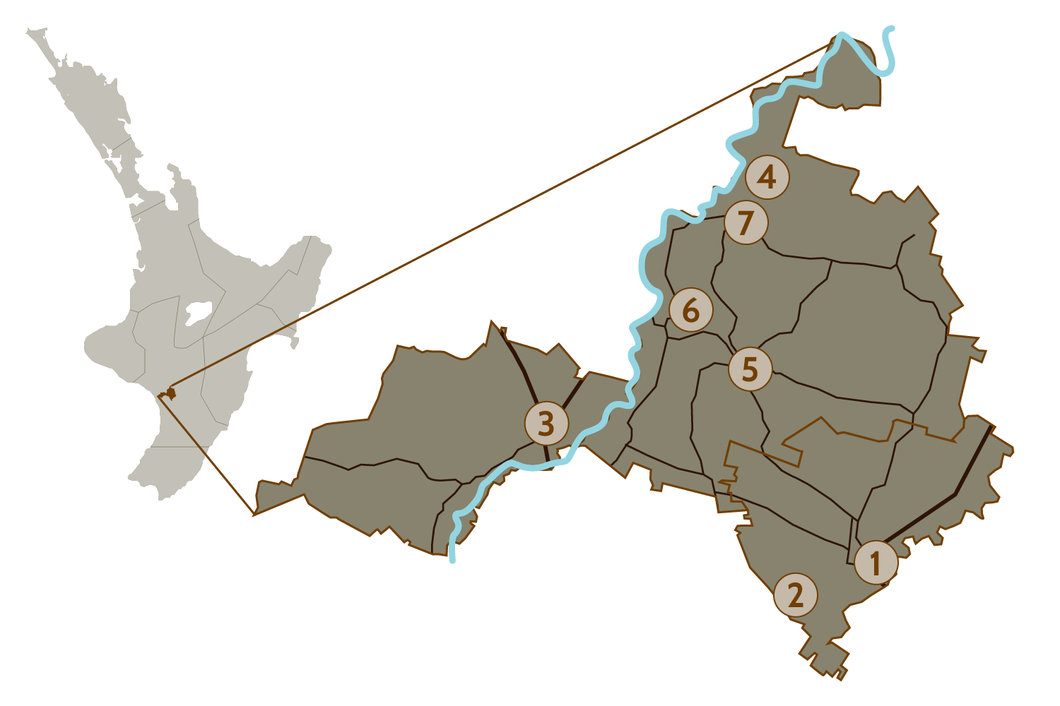 Te Roopu Hokowhitu: Map