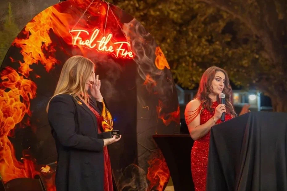 Photo of attendees at the Fuel the Fire Gala enjoying a celebration.