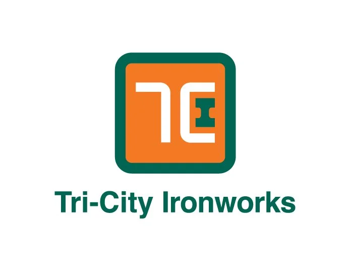 Tri-City Ironworks logo with an orange square and stylized 'T', 'C', and 'I' text, and the business name below.