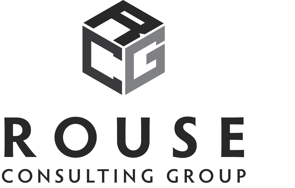 Logo of Rouse Consulting Group featuring a 3D cube design with the letter G and the words 'ROUSE CONSULTING GROUP' underneath.