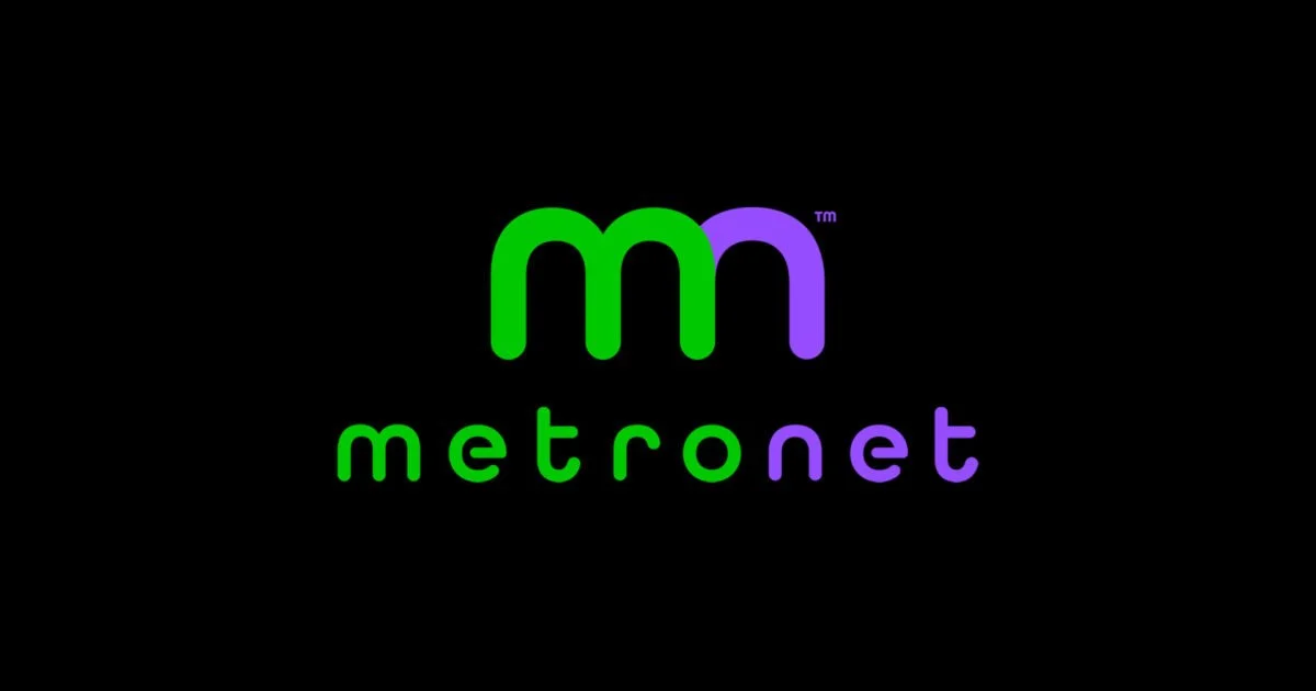 Logo of Metronet with a stylized green and purple 'm' and the word 'metronet' beneath it, set against a black background.