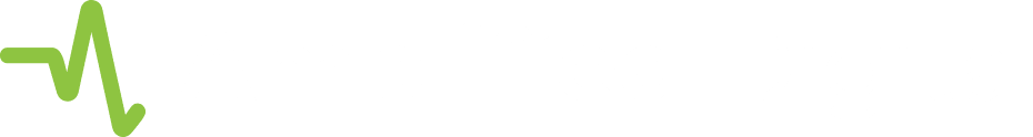 Logo with a green sound wave and the words "Amplified Digital" in white and black text.
