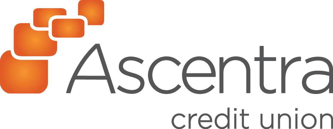 Logo of a company with orange and dark gray text, featuring abstract orange spheres in the design.