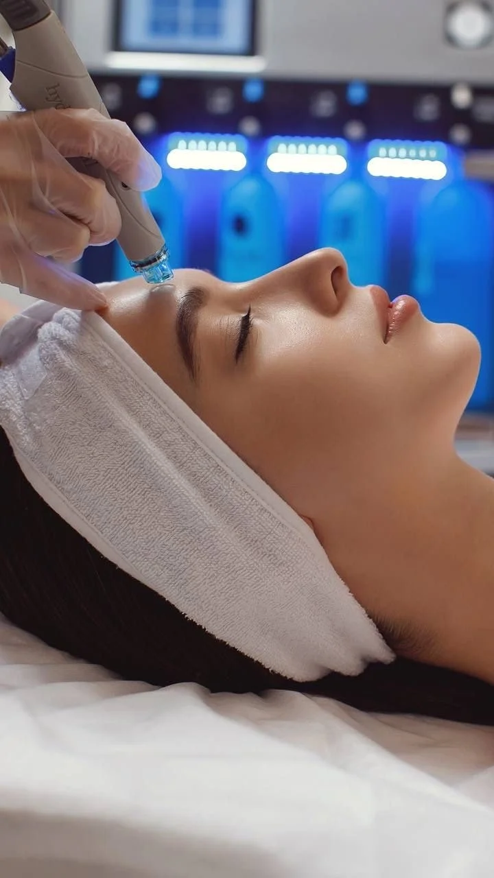 HydraFacial treatment being performed on a patient at Helalat Clinic in Amman