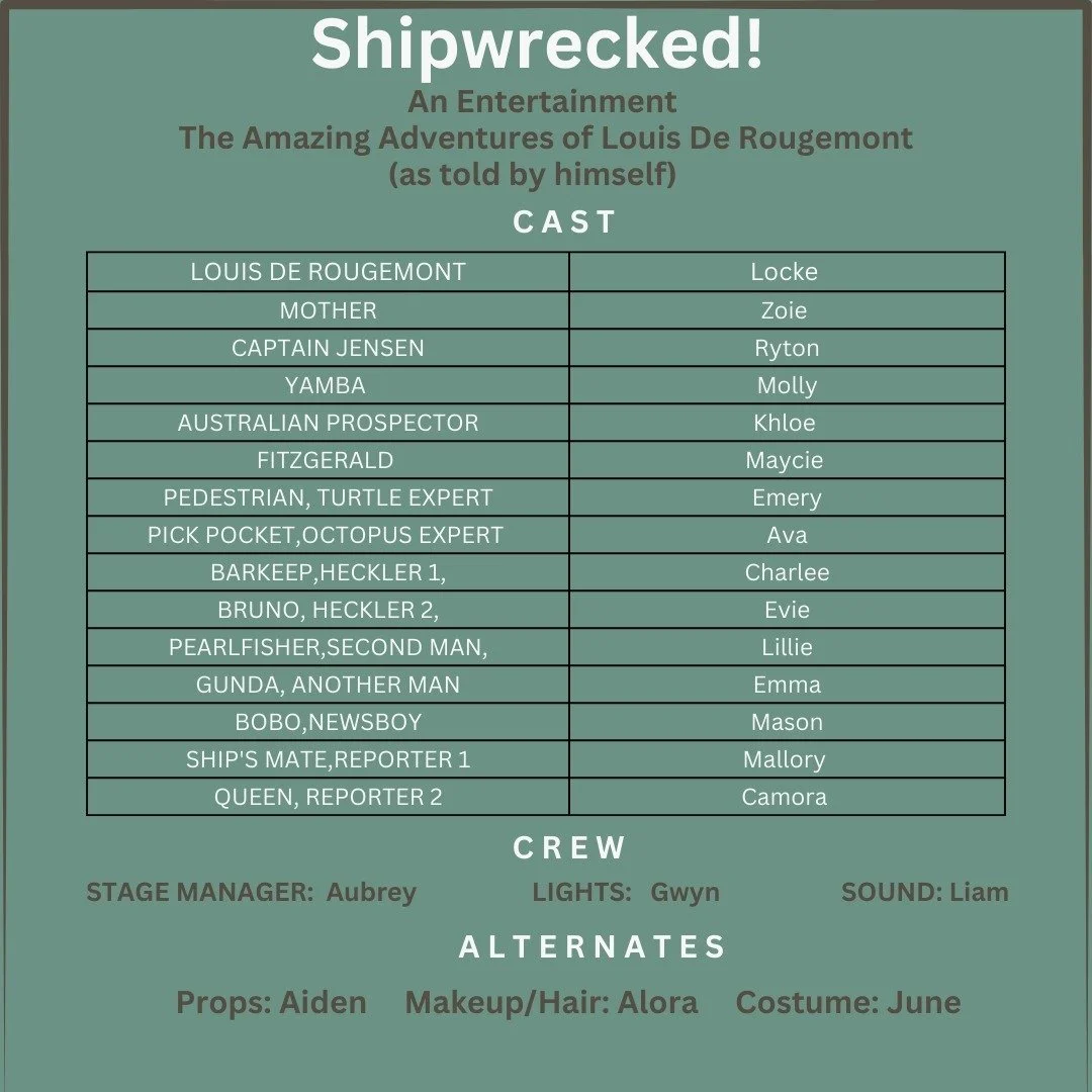 OAP 23-24 Cast list! Remember this list does not define you❤️