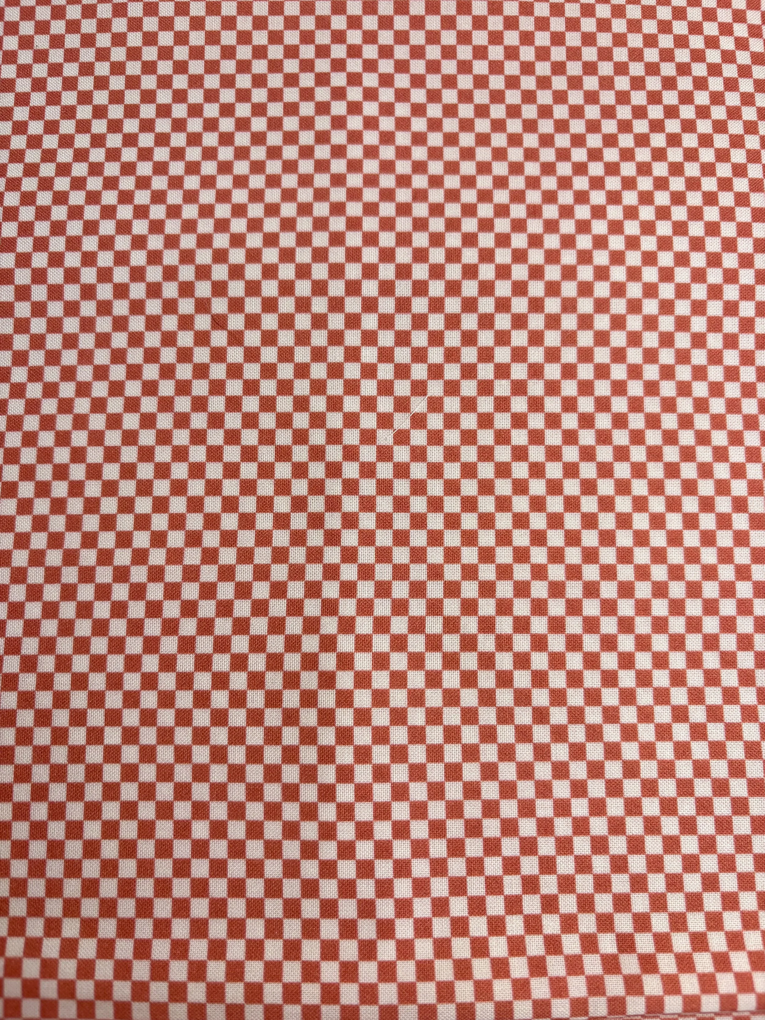 Orange and cream checks