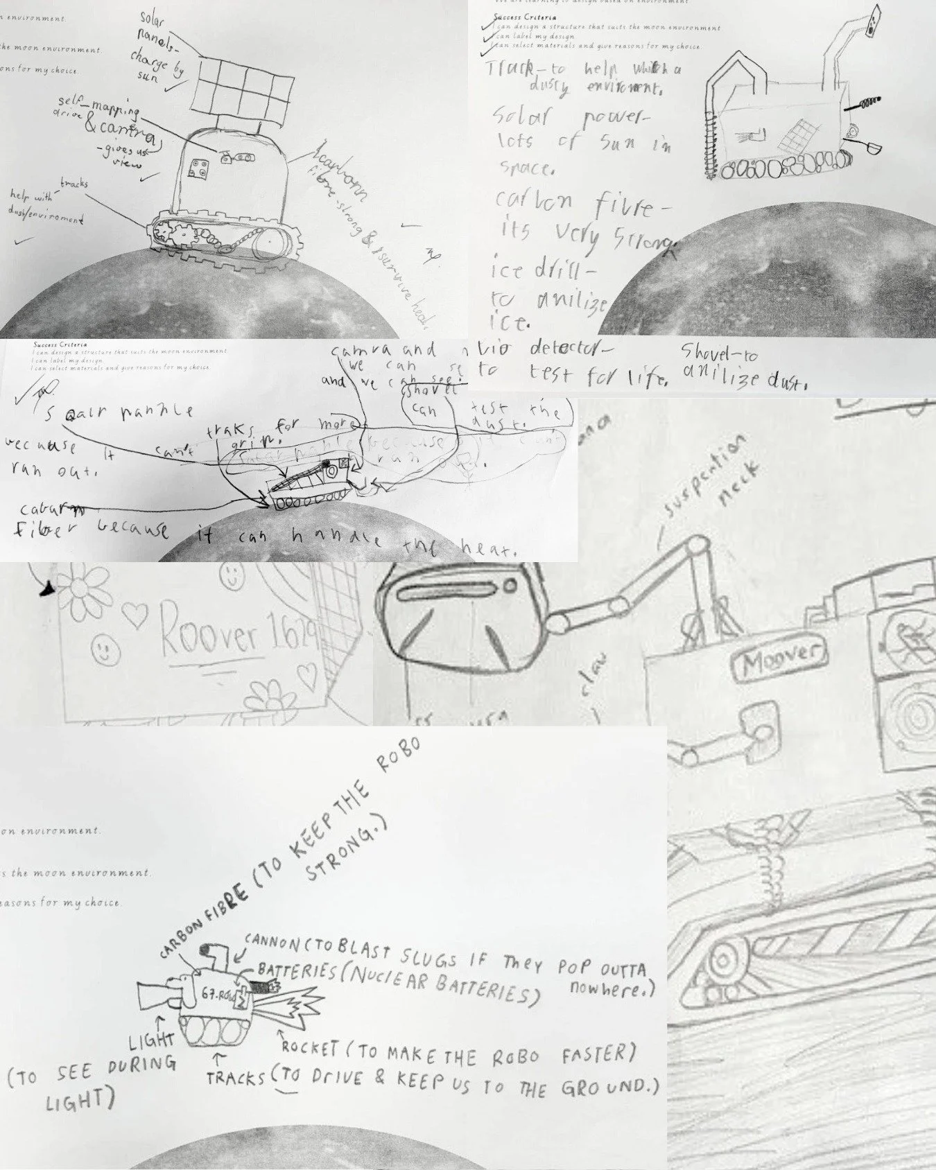 School visits in action: after a Roo-ver talk at Our Lady of the Nativity (Aberfeldie), students were so enthusiastic that they went ahead to design their own lunar rovers, thinking about how they&rsquo;d move, see, power up, and handle dust. 

Stude