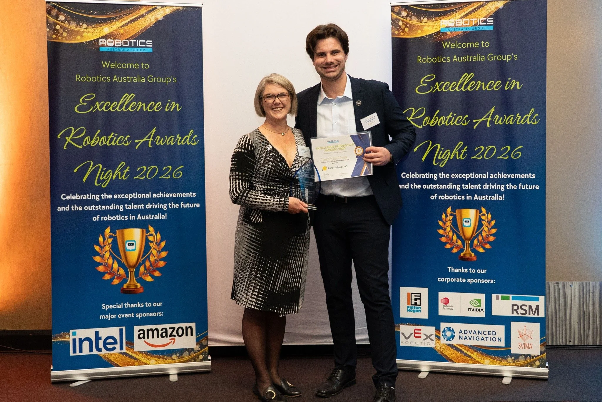 Congratulations to Lunar Outpost Oceania, technical lead of the Roo-ver program, on winning the Outstanding Contribution to Robotics in Australia award at the @roboticsausgroup  Excellence in Robotics Awards.
The robotics knowledge and engineering ex