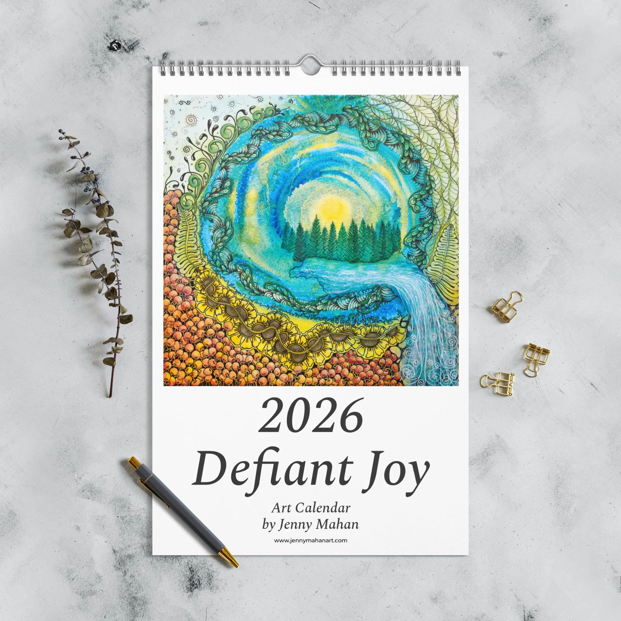 2026 Defiant Joy Wall Art Calendar — Jenny Mahan Art