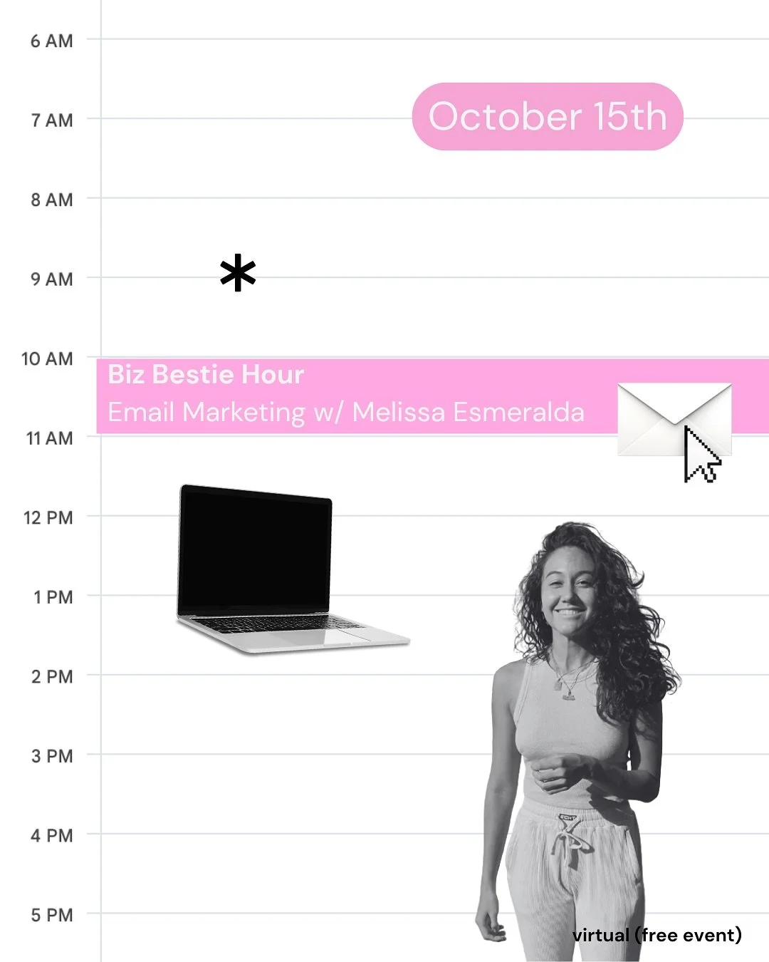 what’s coming up for phoenix women’s club 🫶🏽
oct 15 → biz bestie hour: email marketing w/ @meomarketinggroup (virtual, free)
oct 22 → biz bestie hour: marketing club (virtual, free)
oct 29 → biz bestie hour: using thre