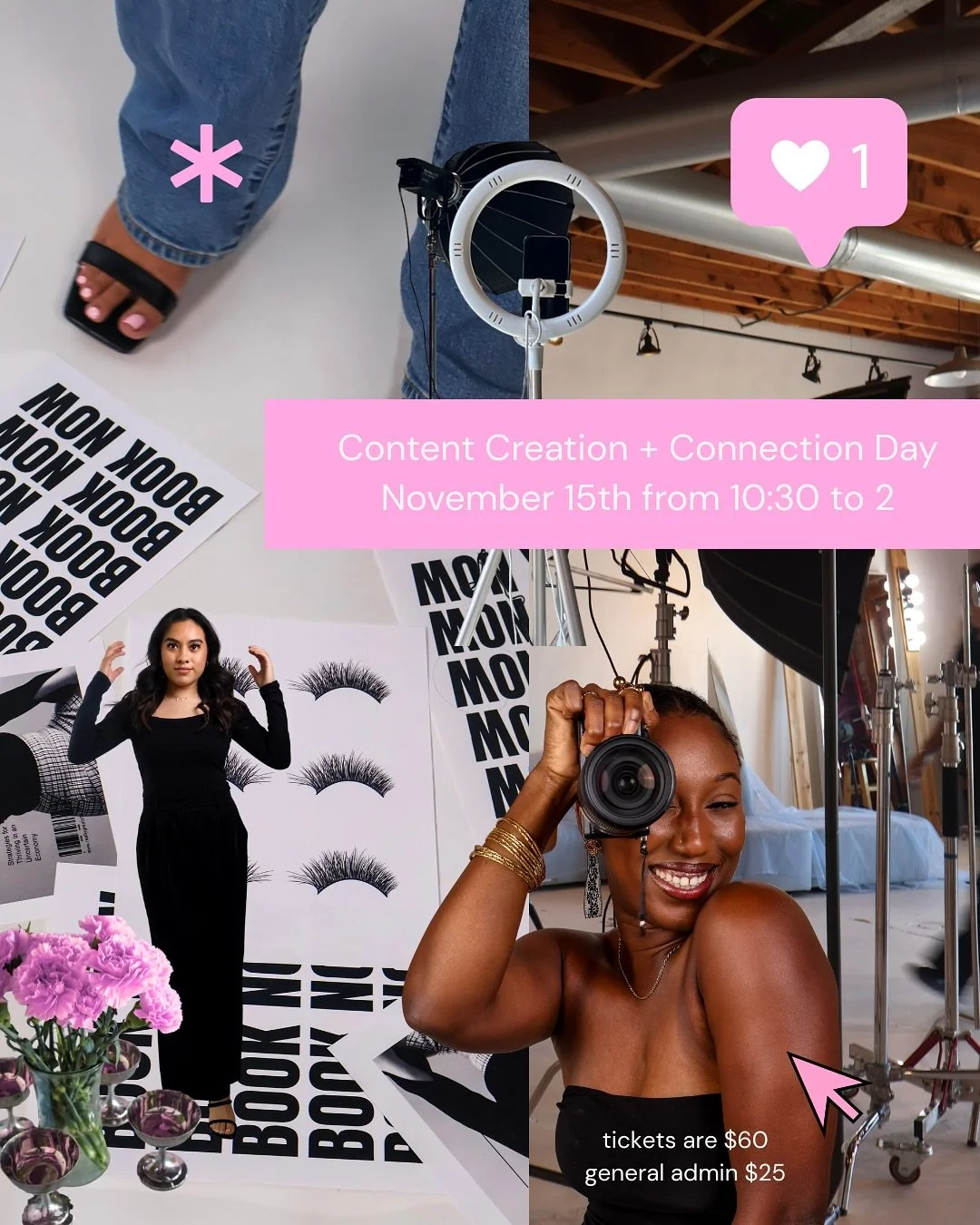 Come create content with us!!
We’re opening the studio for a full afternoon of photos, videos, + connection because content days are just better with friends. 📸💫
This is your chance to refresh your branding photos, film a few clips for your