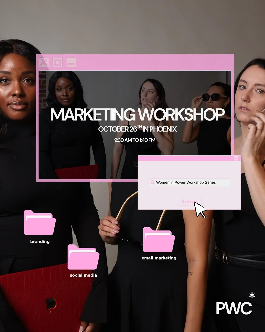 Okay so the marketing workshop is less than two weeks away. Have you grabbed your ticket yet?!
Women in Power: Marketing Workshop
October 26th from 9:30am to 1:50pm
Phoenix, Arizona @hostgoodcompany 
* three speakers (branding, social media, email)