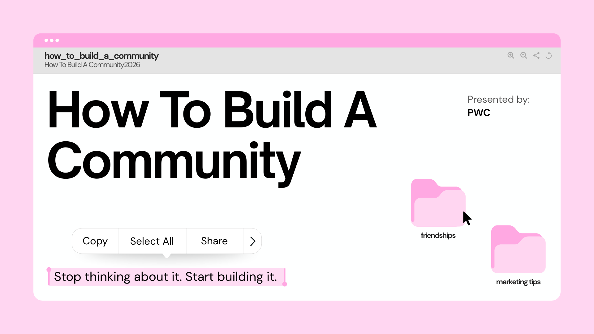 How To Build A Community