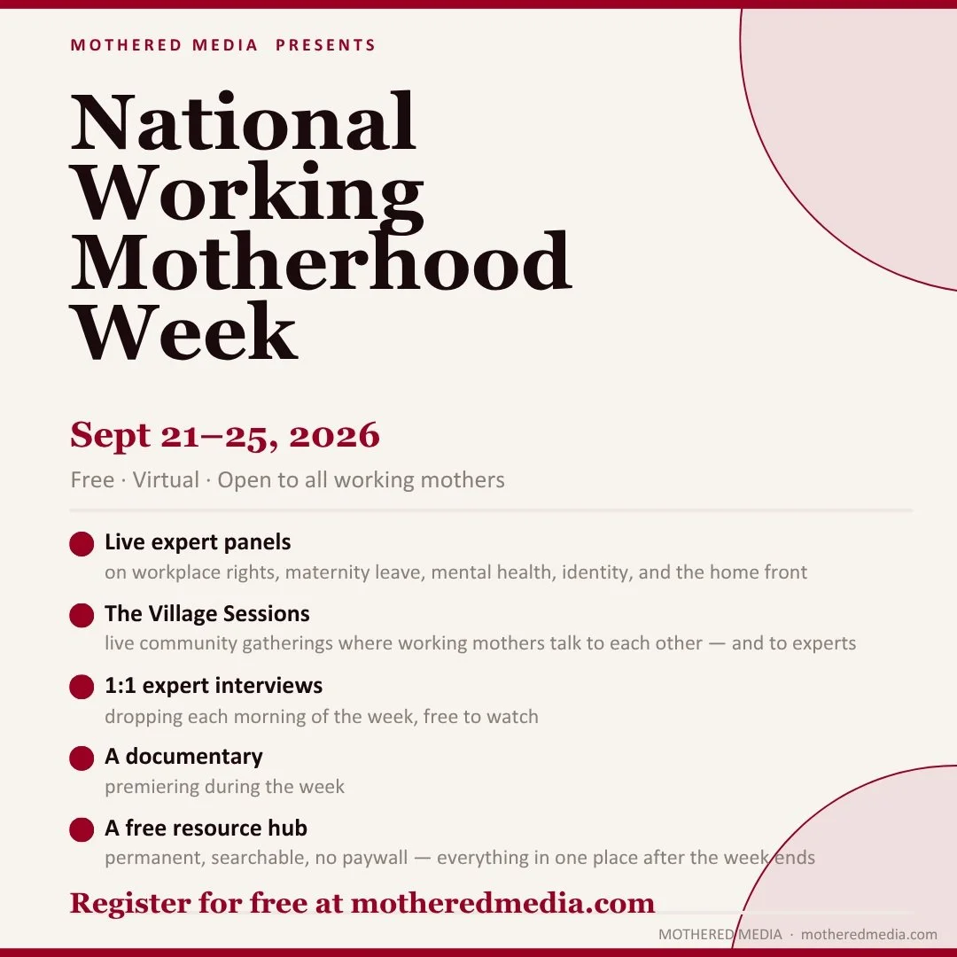 So so SO excited about National Working Motherhood Week and not just because I am on the panel for Perinatal Mental Health. 

I want to make sure I share these resources with my mama network so you can take advantage of this free virtual community an