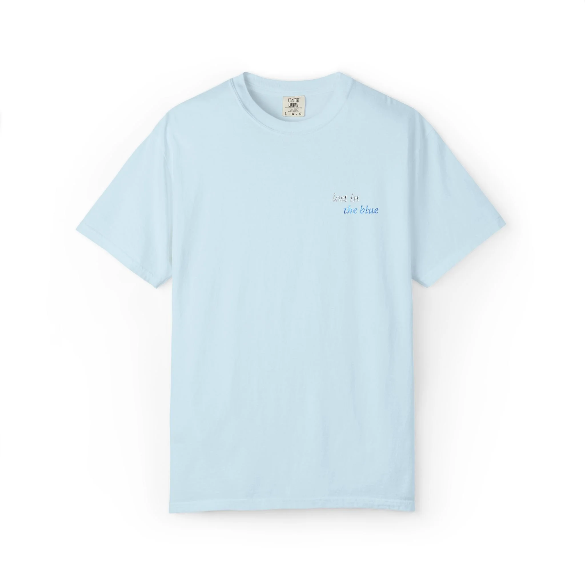 Lost In The Blue Embroidered T-Shirt - Light Blue