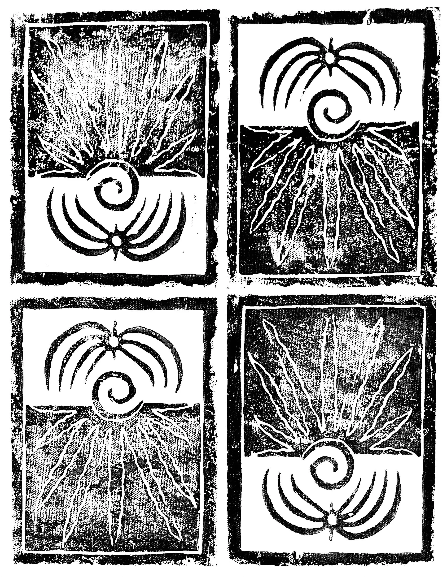 Elements |
| $40 NZD | A5 Linocut | Hand-printed to order | Single or multi-print