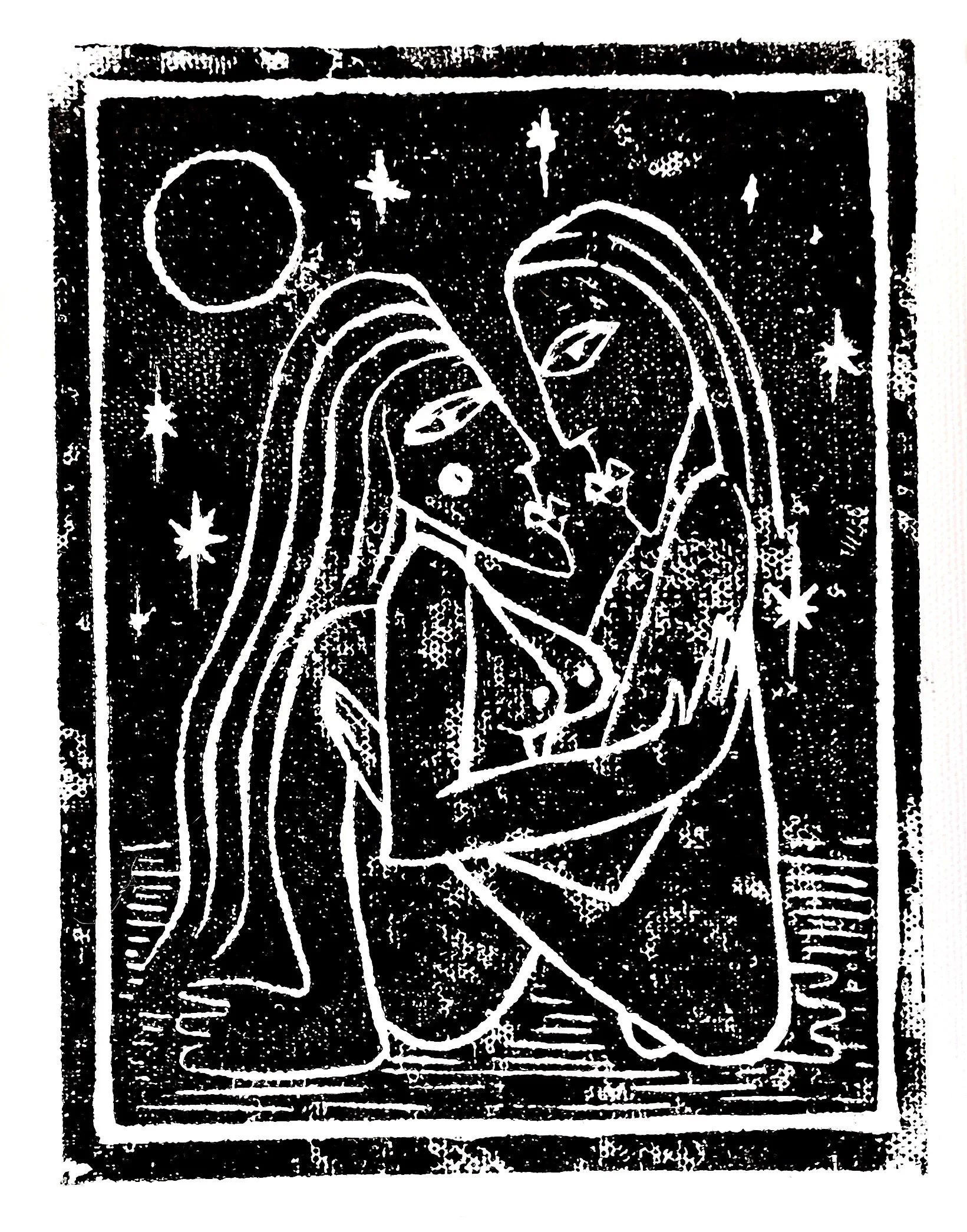 Creation |
| $40 NZD | A5 Linocut Print | Handprinted to order