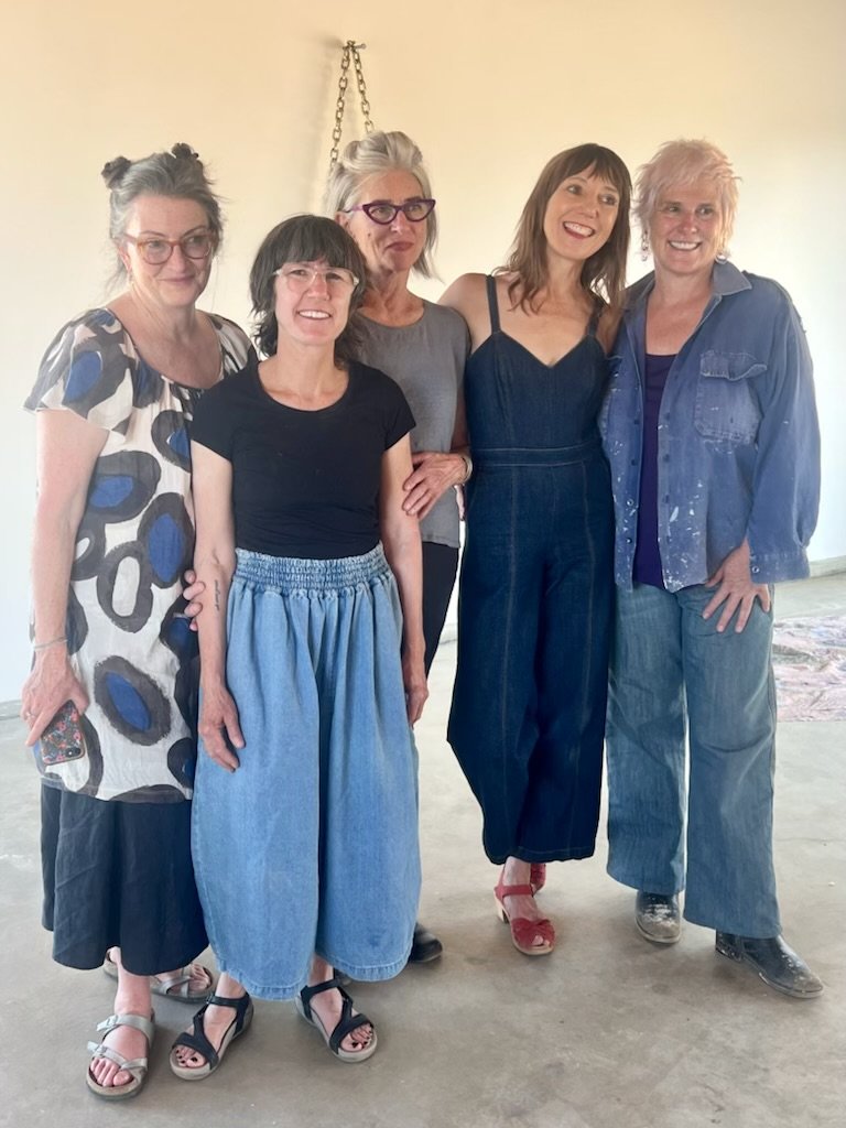 The artists and curator of Material World, left to right: Laura Cooper, Heidi Schwegler, Coleen Sterritt, Nicola Vruwink, Cybele Rowe