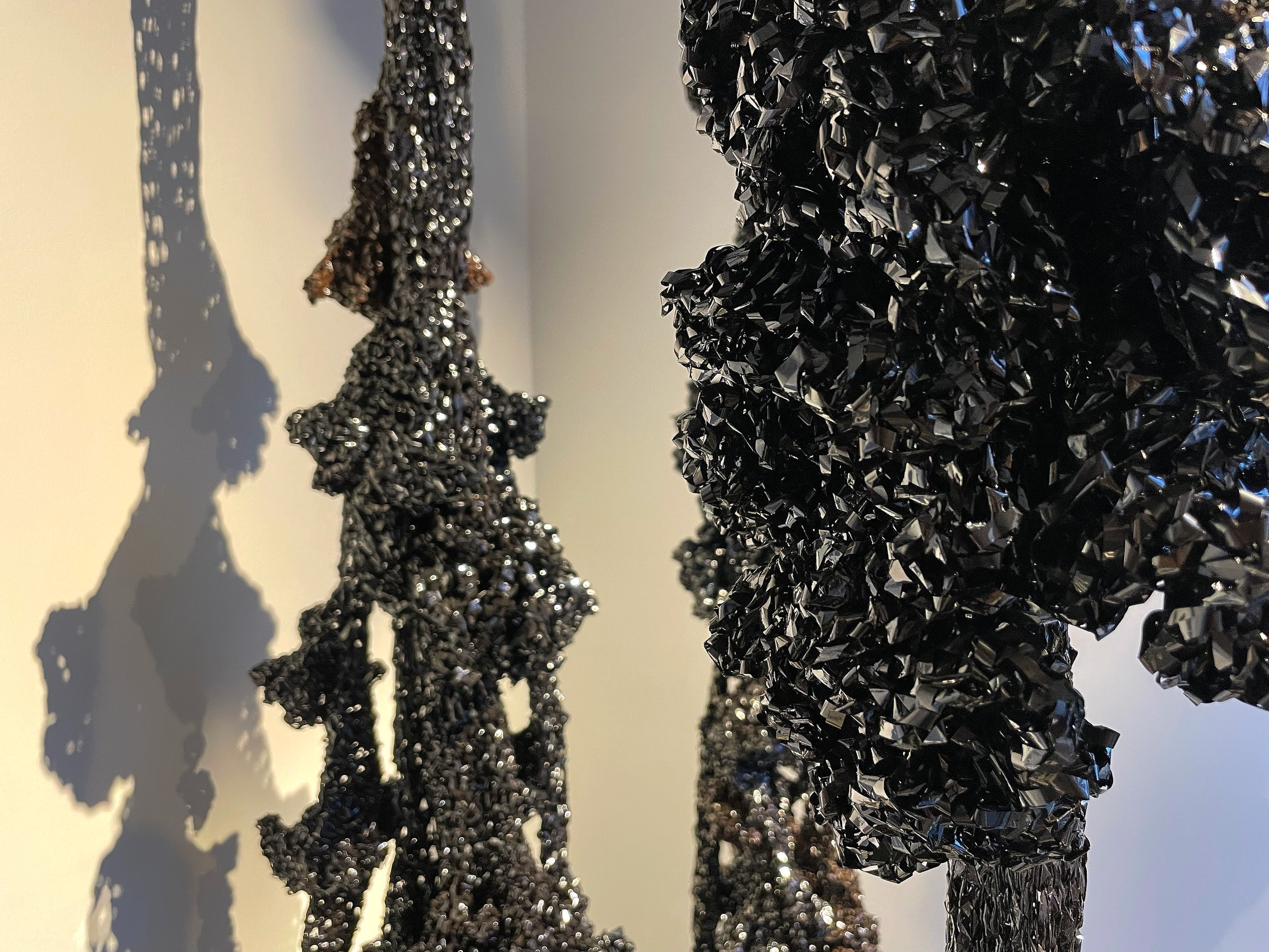 Organic Style Crocheted Cassette Tape Installation