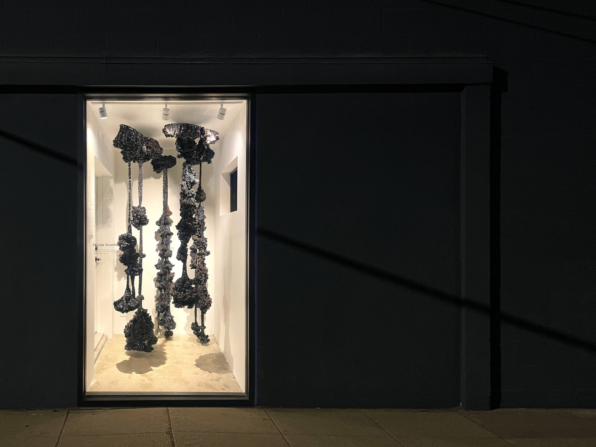 Organic Style Crocheted Cassette Tape Installation