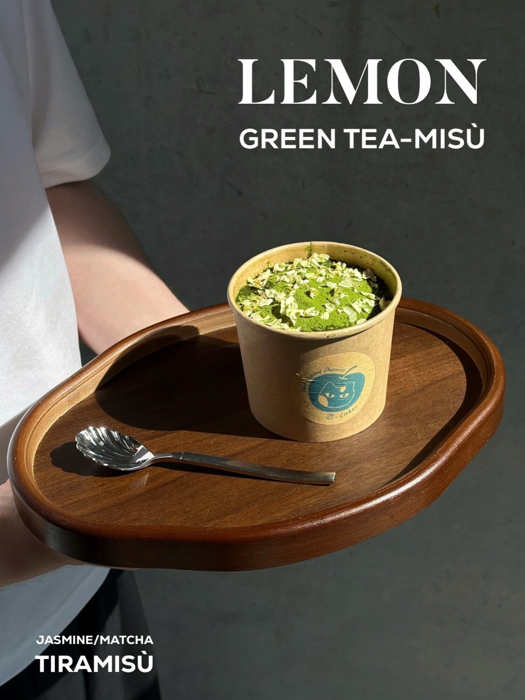 Jasmine-mis&ugrave; is back, and in this version we&rsquo;ve paired it with a light, smooth and silky lemon cr&egrave;me for a brighter, more delicate finish.

Lemon cr&egrave;me | Jasmine matcha tea soak | soy mascarpone cream | Savoiardi/sponge hyb