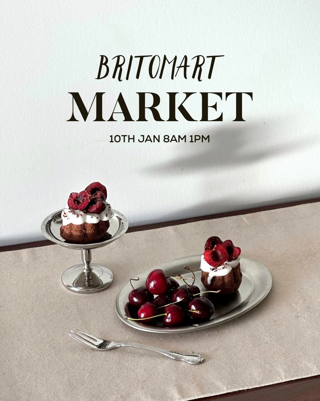 Join us for our first market of the year.
We&rsquo;re back at the lovely Britomart Market this Saturday, 10th January , from 8am to 1pm

Our menu for this Saturday:

Desserts
&bull; Mango/peach/matcha sandwich cookie
&bull; Rose/lychee/chocolate sand