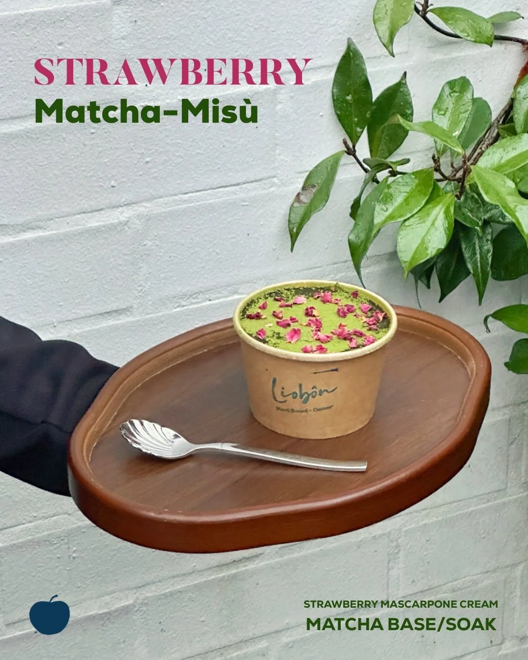 Introducing our Strawberry Matcha-mis&ugrave; ♡
Delicate notes of matcha meet sweet, juicy strawberry in our latest tiramis&ugrave; creation.

Strawberry soy mascarpone cream | Matcha Savoiardi/sponge hybrid base | matcha soak

Available this weekend