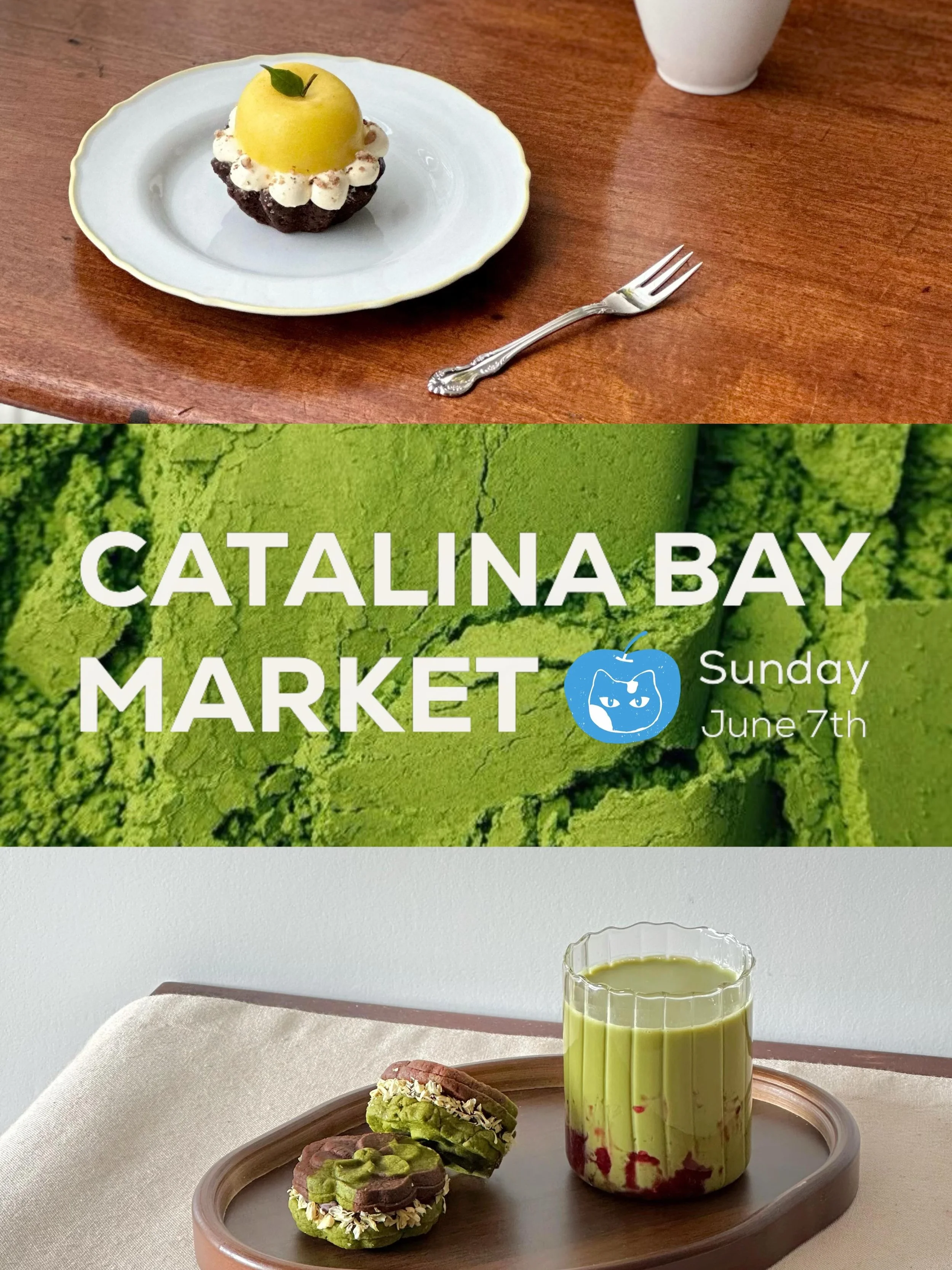 This Sunday join us in Catalina bay ♡
@catalinabayfarmersmarket 

Market info
Sunday, Catalina bay Market -  7th June, 8:30am - 2pm

Desserts
&bull; Chestnut/chocolate/matcha sandwich cookie
&bull; Rose/Lychee/chocolate sandwich cookie
&bull; Mango/P