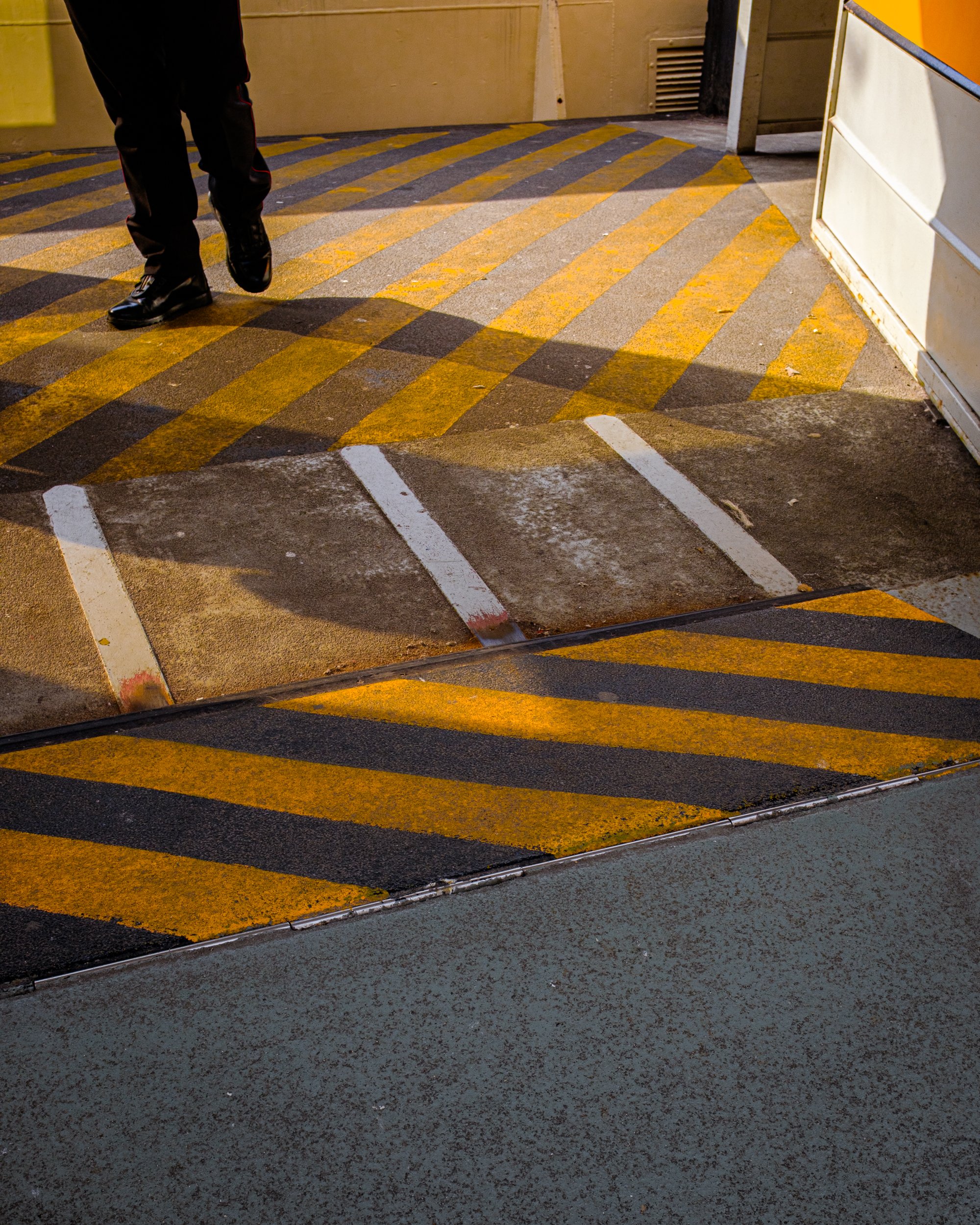 In-transit; vaporetto street scene. Venice, Italy.