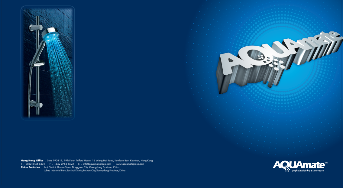 Showerhead with water spraying in a shower