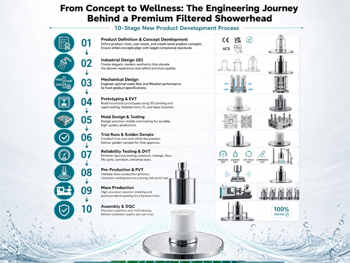 From Concept to Wellness: The Engineering Journey Behind a Premium Filtered Showerhead