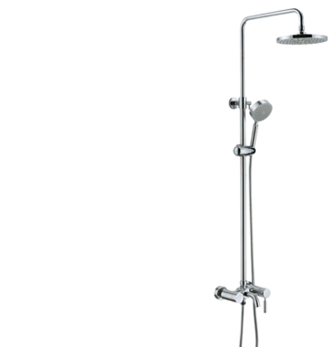 Statuesque Tall Dual Shower in Polished Chrome