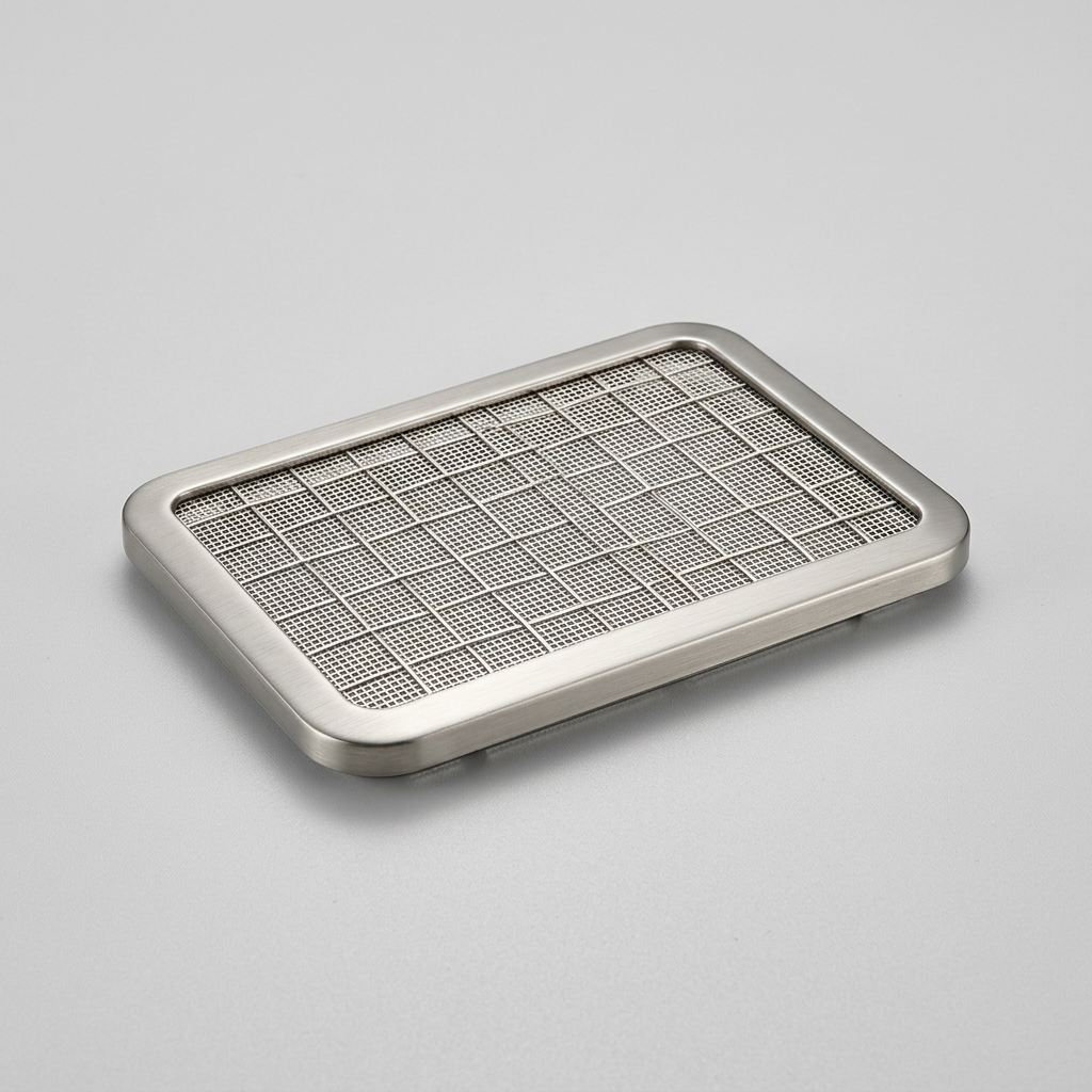 Square Mesh Tray - Brushed Nickel-009