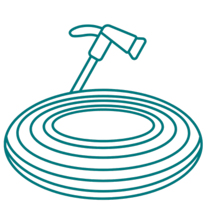Illustration of a hammer hitting a circular object with concentric rings