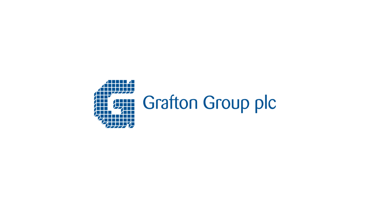 Grafton Group plc logo in blue with a stylized G icon to the left of the company name.