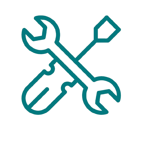 Icon of a wrench and screwdriver crossed, representing tools or repair.