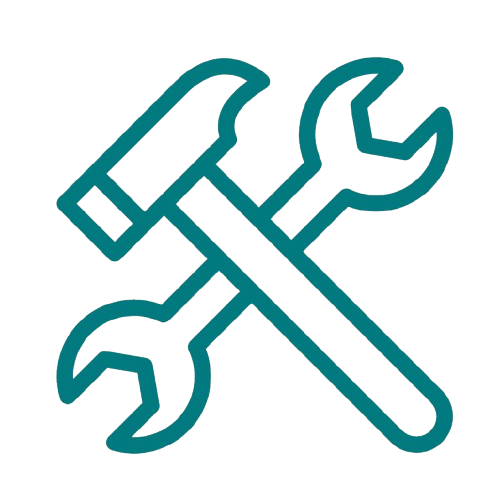 Icon of a hammer and wrench crossed.