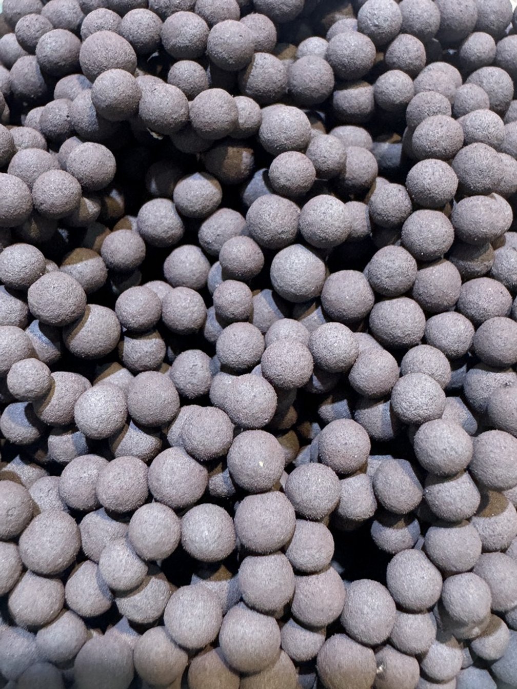 Close-up of numerous magnetic energy balls