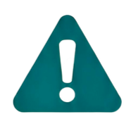 Warning sign with an exclamation mark inside a triangle