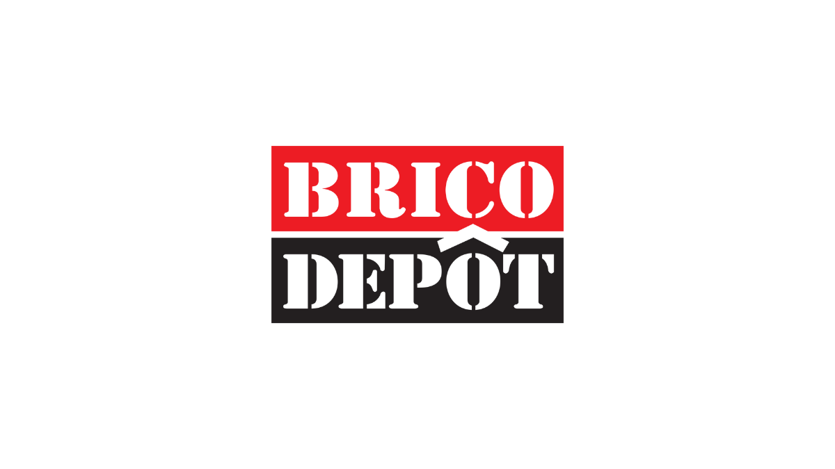 Brico Depot logo with red and black text