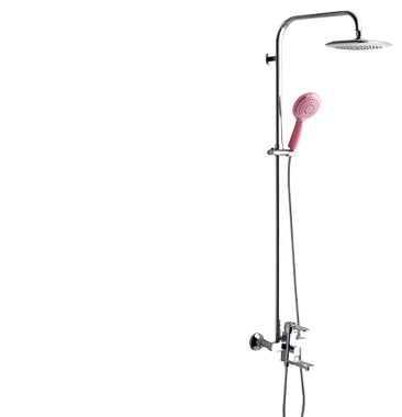 Voluptuous Shower with Pink Handheld Sprayer