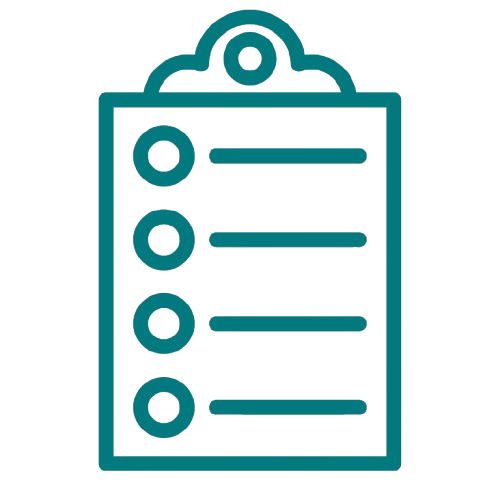 Illustration of a clipboard with checkboxes and lines of text, some checkboxes checked.