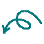 A curled arrow pointing clockwise.