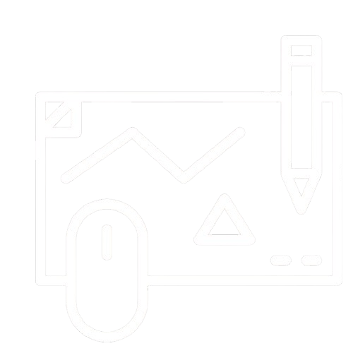 Line graph with a pen, mouse, and paper